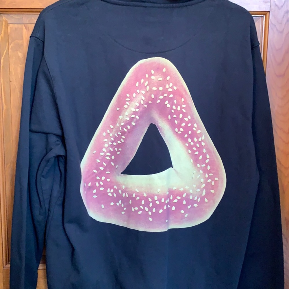 FW18 Palace Tri Bagel hoodie black large new hooded sweatshirt